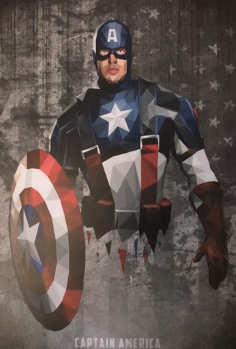 PLACA CAPITÃO AMERICA